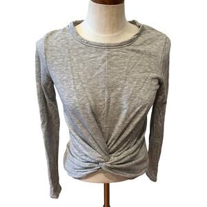 DREW Anthropologie Twist front sweatshirt top Gray S